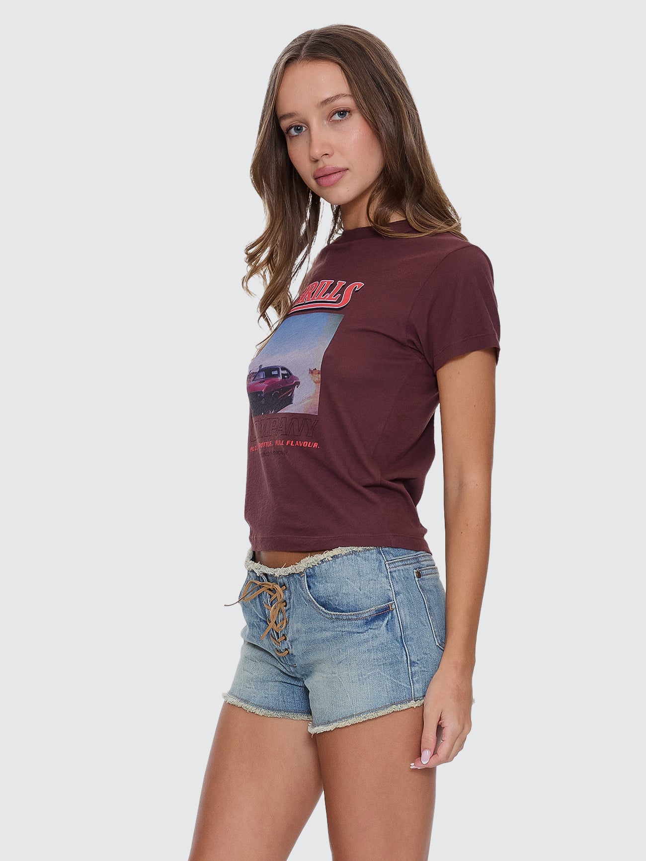 Thrills Co Full Throttle Boy Tee - Bitter Chocolate in Bitter Chocolate
