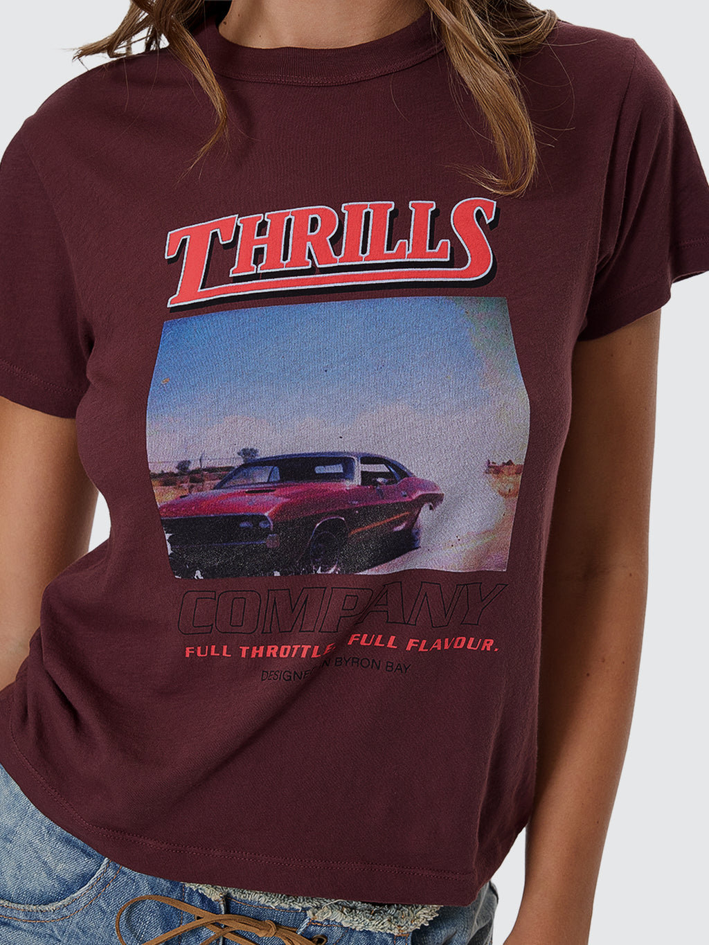 Thrills Co Full Throttle Boy Tee - Bitter Chocolate in Bitter Chocolate
