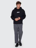 Thrills Co Heavy Voltage Slouch Pull On Cropped Hood - Black in Black