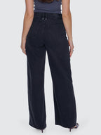 Thrills Co Hunter High Rise Wide Jean - Aged Black in Aged Black