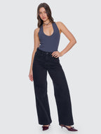 Thrills Co Hunter High Rise Wide Jean - Aged Black in Aged Black