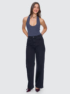 Thrills Co Hunter High Rise Wide Jean - Aged Black in Aged Black
