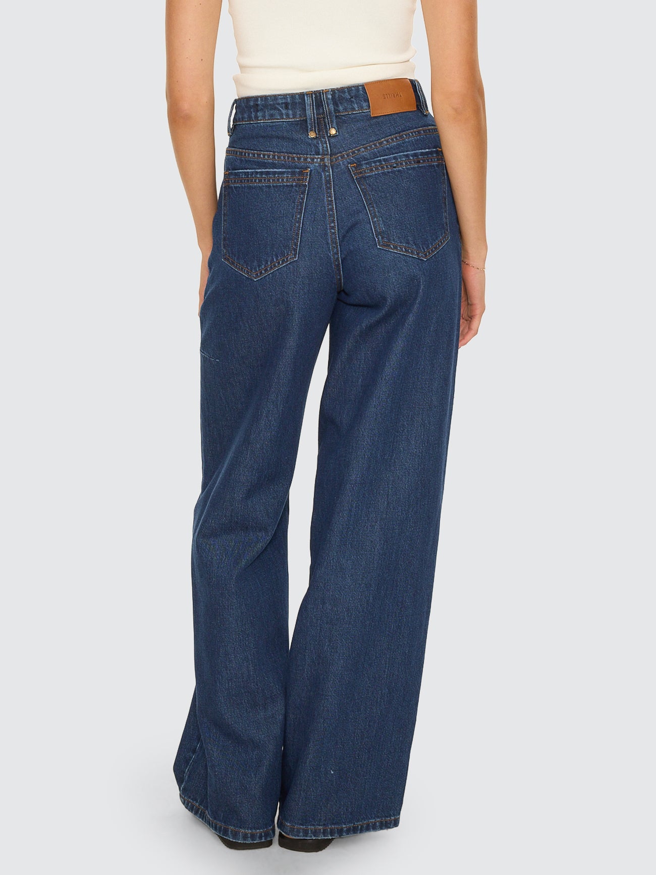 Thrills Co Hunter High Rise Wide Jean - Rinsed Ink in Rinsed Ink