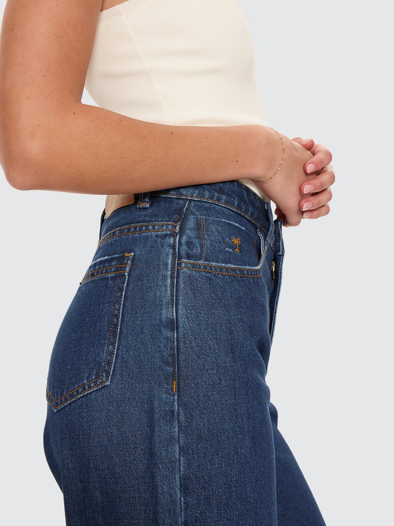 Thrills Co Hunter High Rise Wide Jean - Rinsed Ink in Rinsed Ink