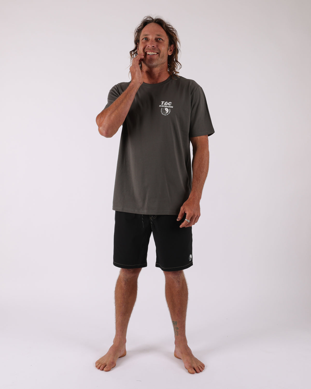 Town & Country Surf Designs Location Tee in Vintage Char