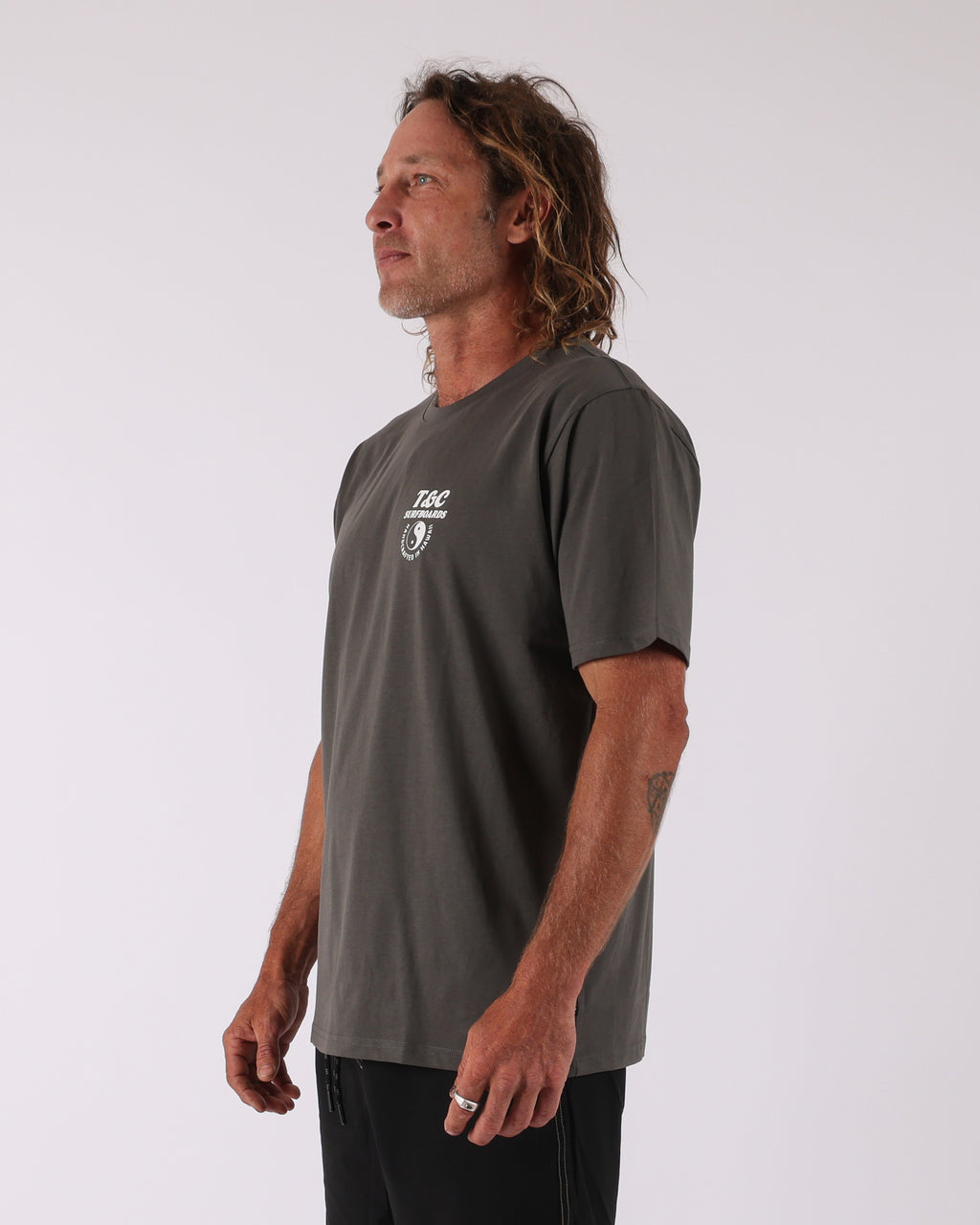 Town & Country Surf Designs Location Tee in Vintage Char