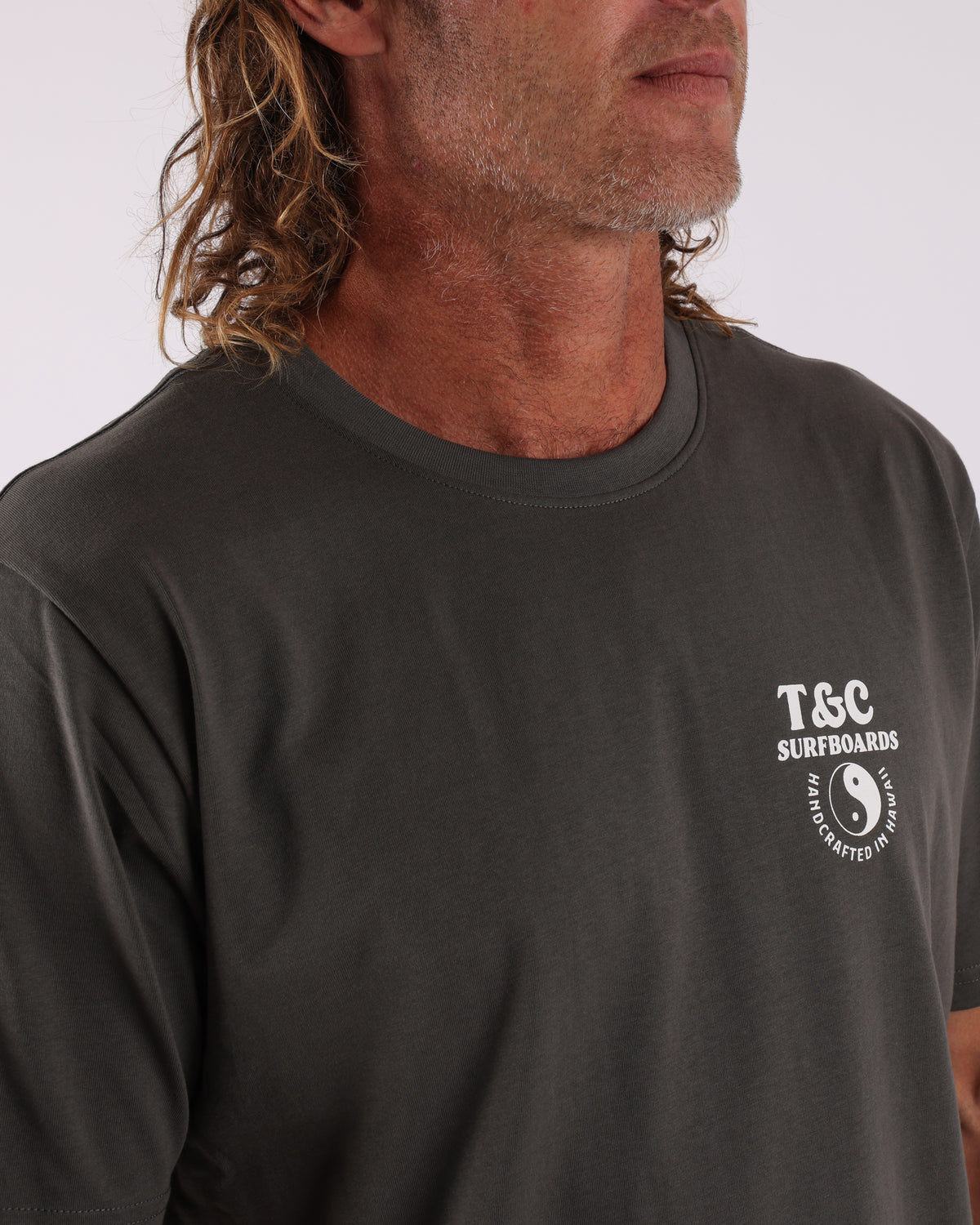 Town & Country Surf Designs Location Tee in Vintage Char