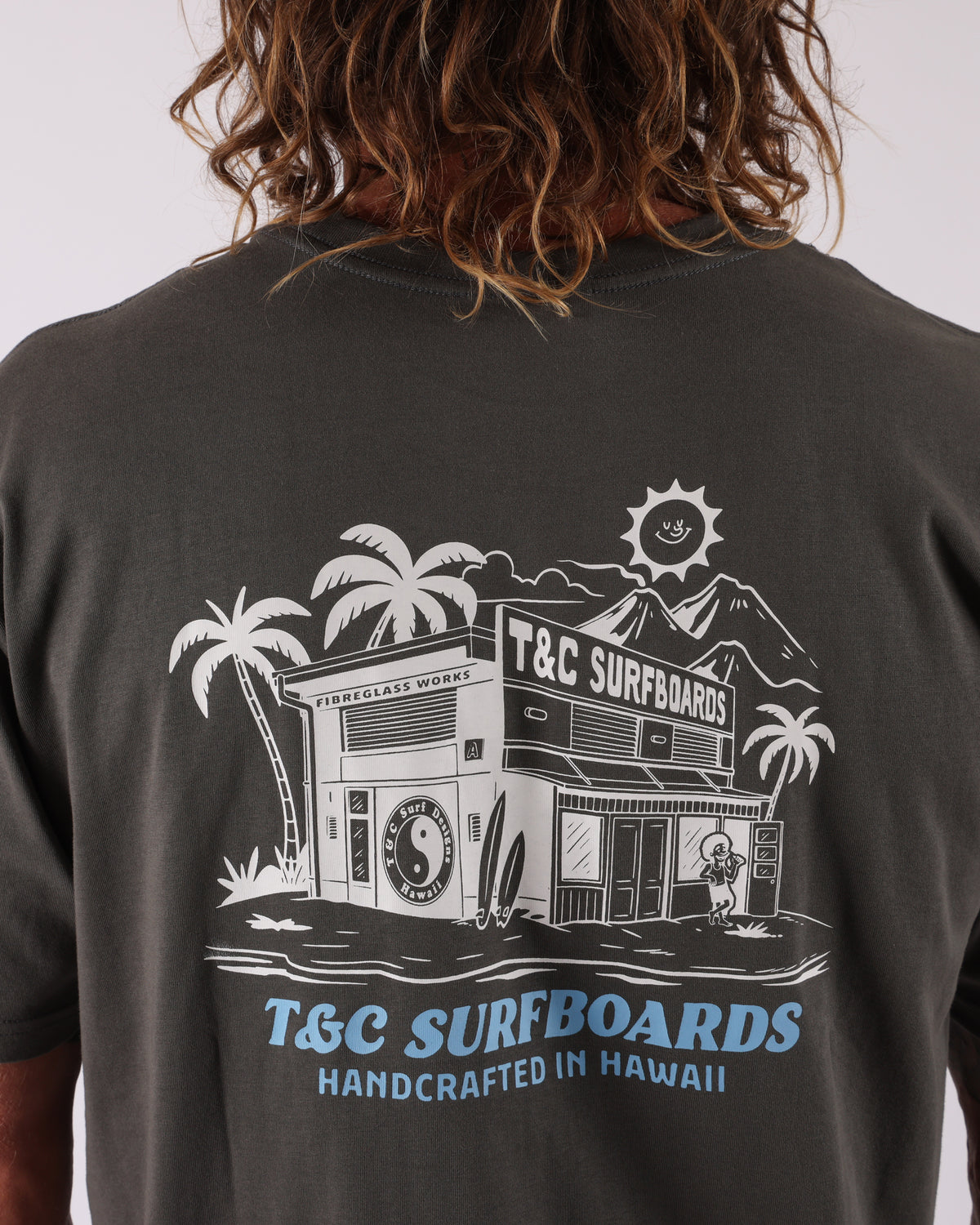 Town & Country Surf Designs Location Tee in Vintage Char