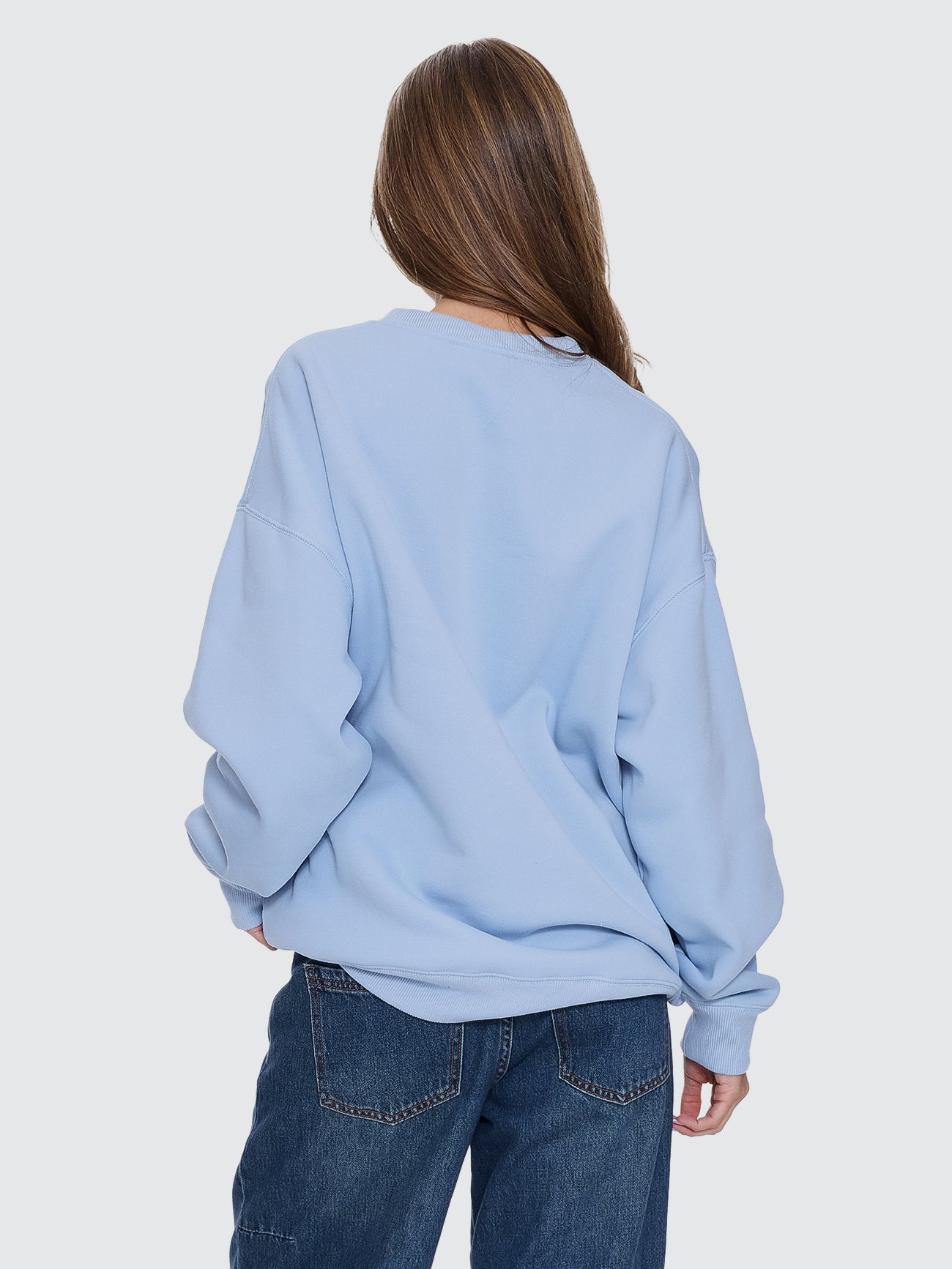 Thrills Co Minimal Thrills Slouch Crew - Placid Blue in Placid Blue