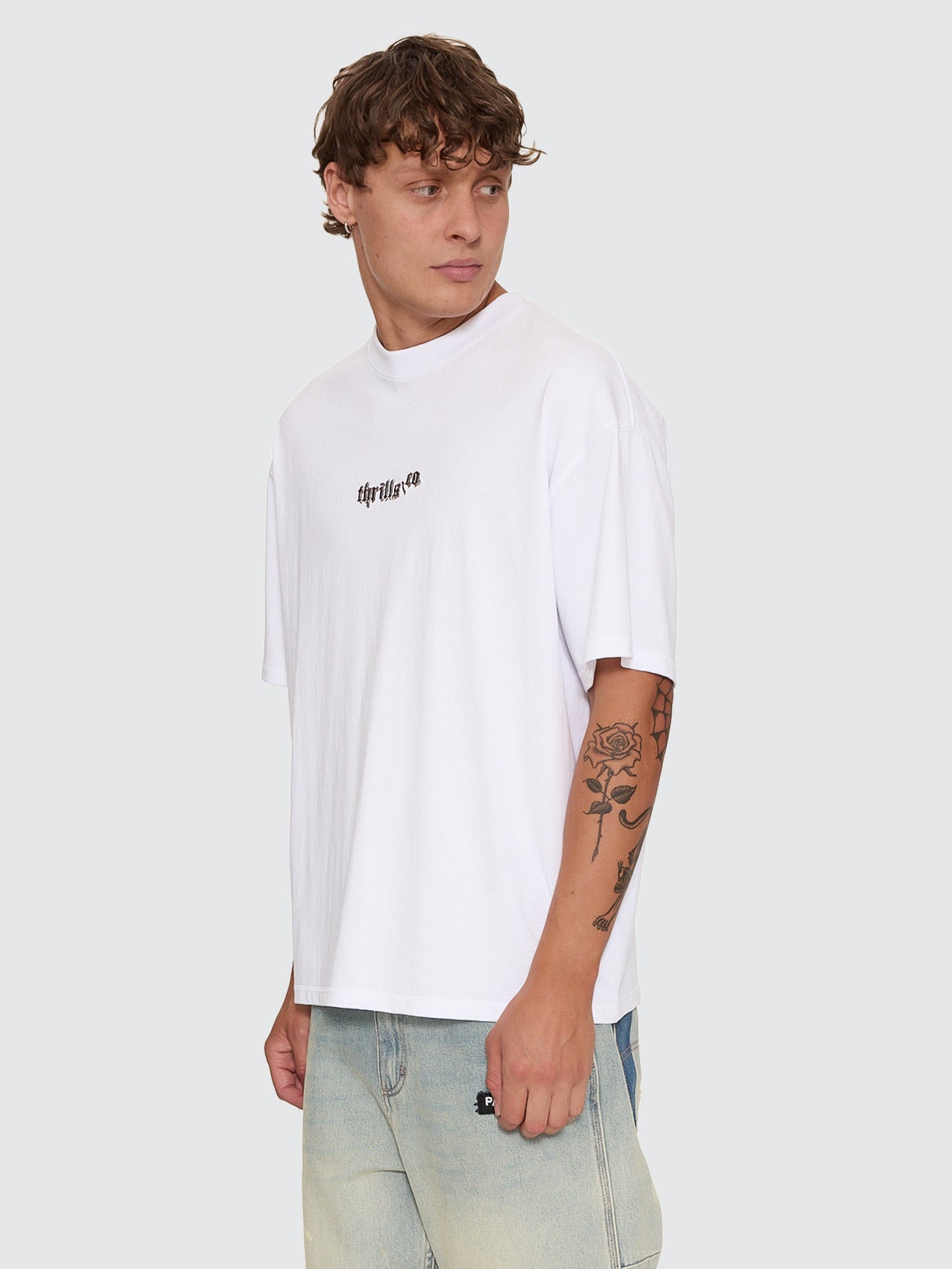 Thrills Co New Delusions Box Fit Oversize Tee - White in White