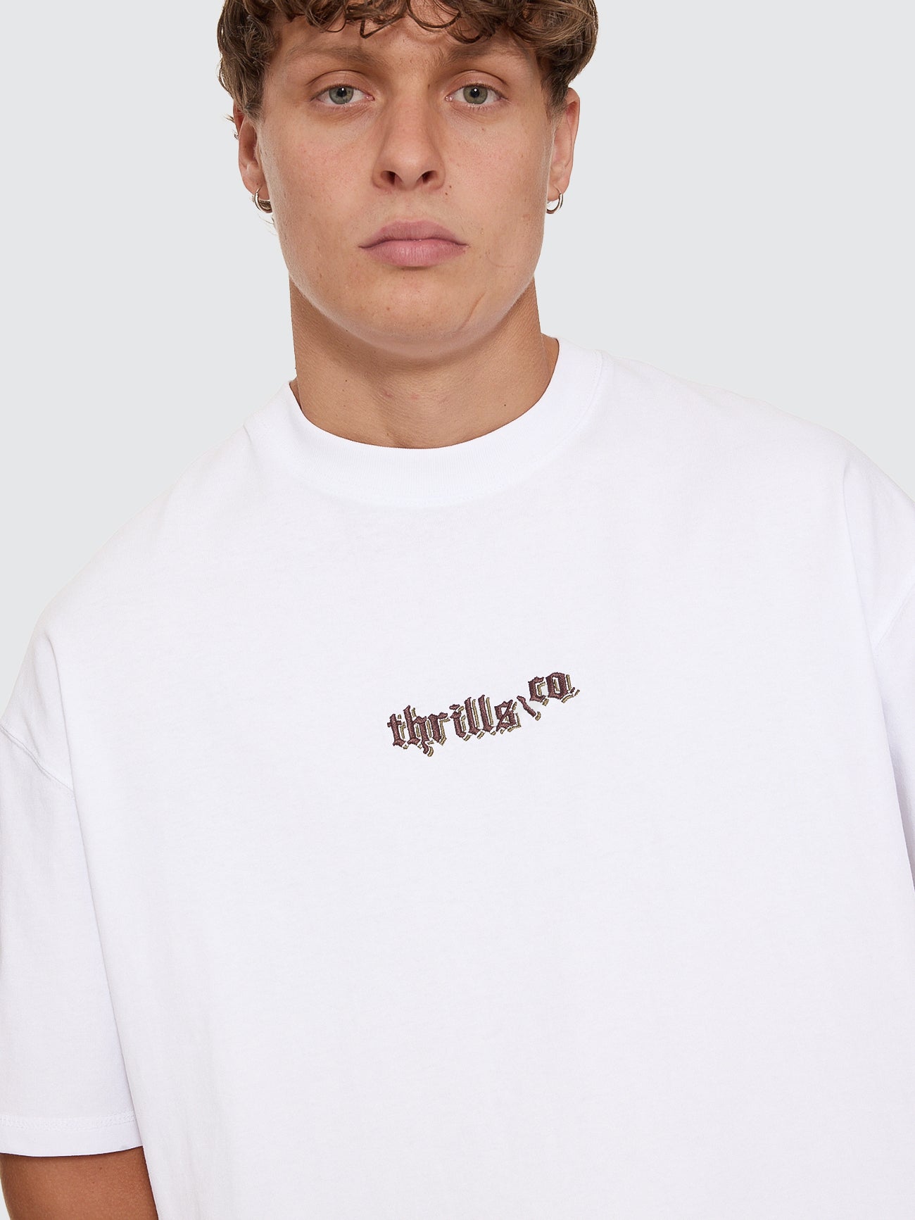 Thrills Co New Delusions Box Fit Oversize Tee - White in White