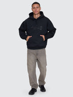Thrills Co Night Petal Slouch Pull On Cropped Hood - Washed Black in Washed Black