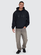 Thrills Co Night Petal Slouch Pull On Cropped Hood - Washed Black in Washed Black