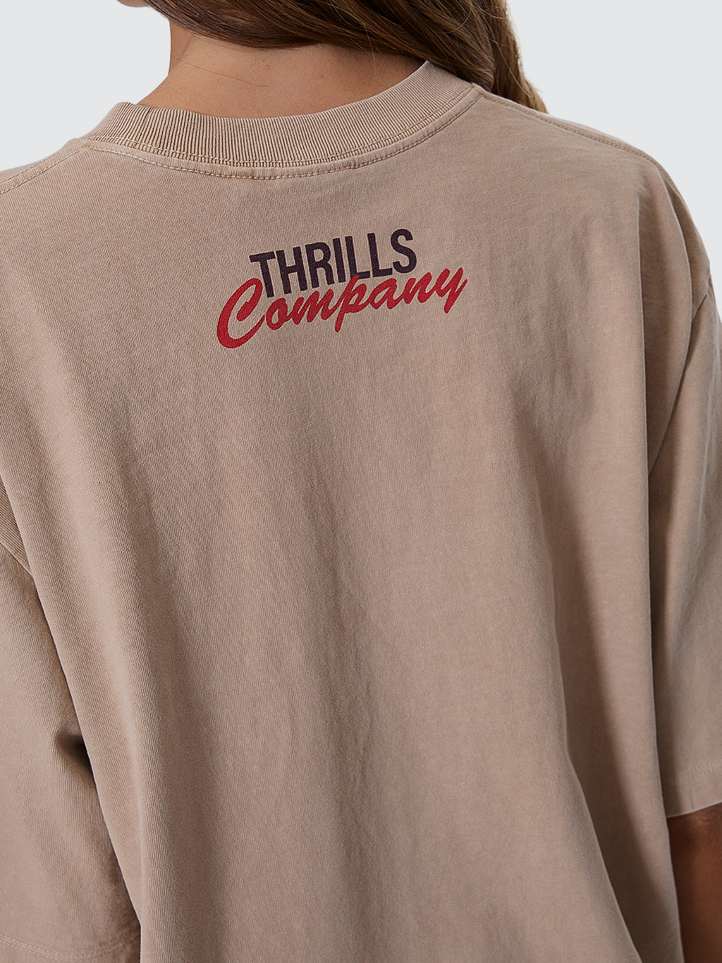 Thrills Co On My Mind Square Tee - Stone in Stone