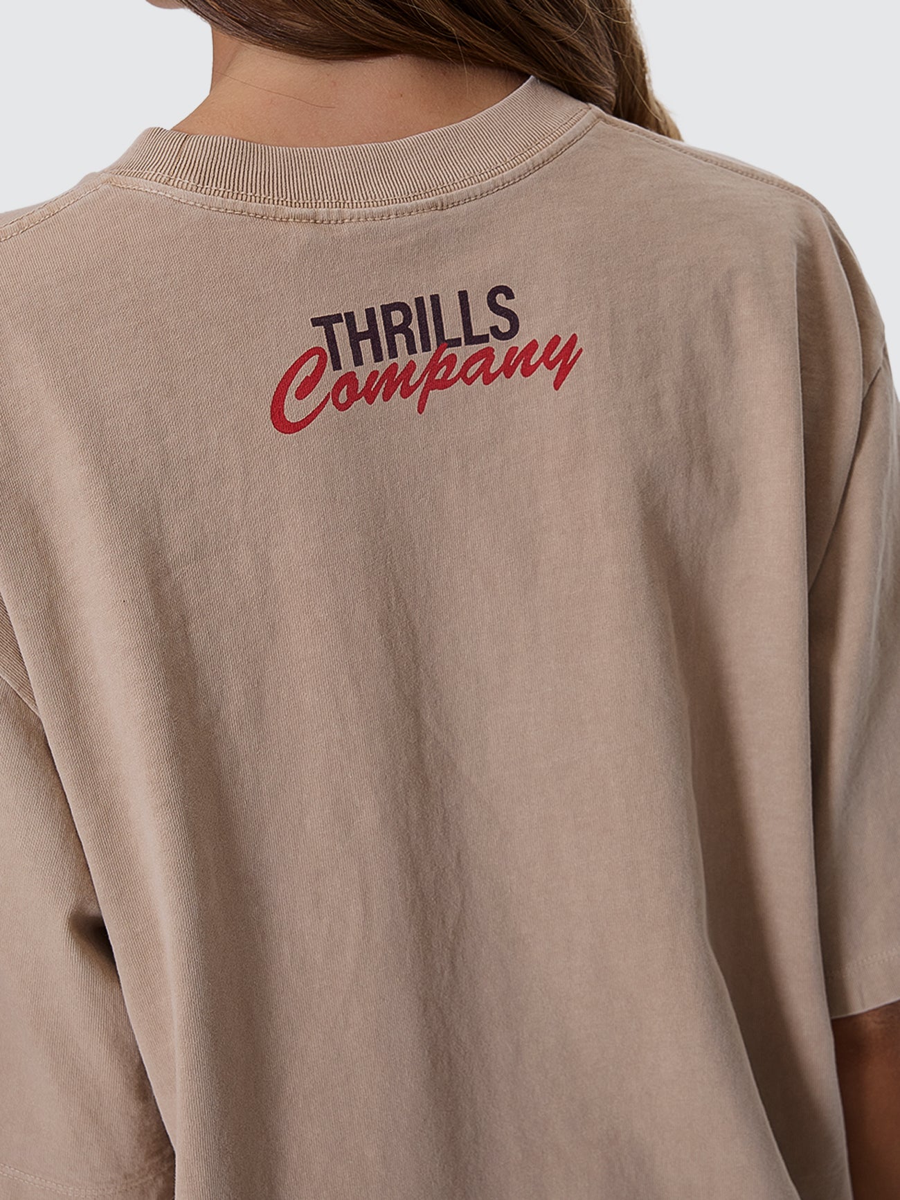 Thrills Co On My Mind Square Tee - Stone in Stone