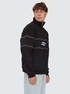 Thrills Co Split Decisions Quarter Zip Fleece - Black in Black