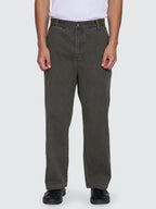 Thrills Co Stagger Big Slacker Cropped Pant - Oil Green in Oil Green