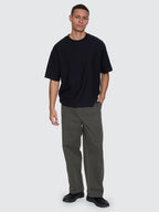 Thrills Co Stagger Big Slacker Cropped Pant - Oil Green in Oil Green
