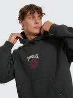 Thrills Co Stagger Slouch Pull On Cropped Hood - Carbon in Carbon