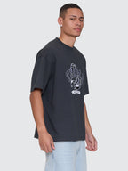 Thrills Co Sting Of Defeat Box Fit Oversize Tee - Carbon in Carbon
