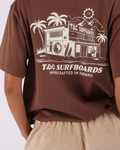 Town & Country Surf Designs Surf Shack Tee in Cocoa