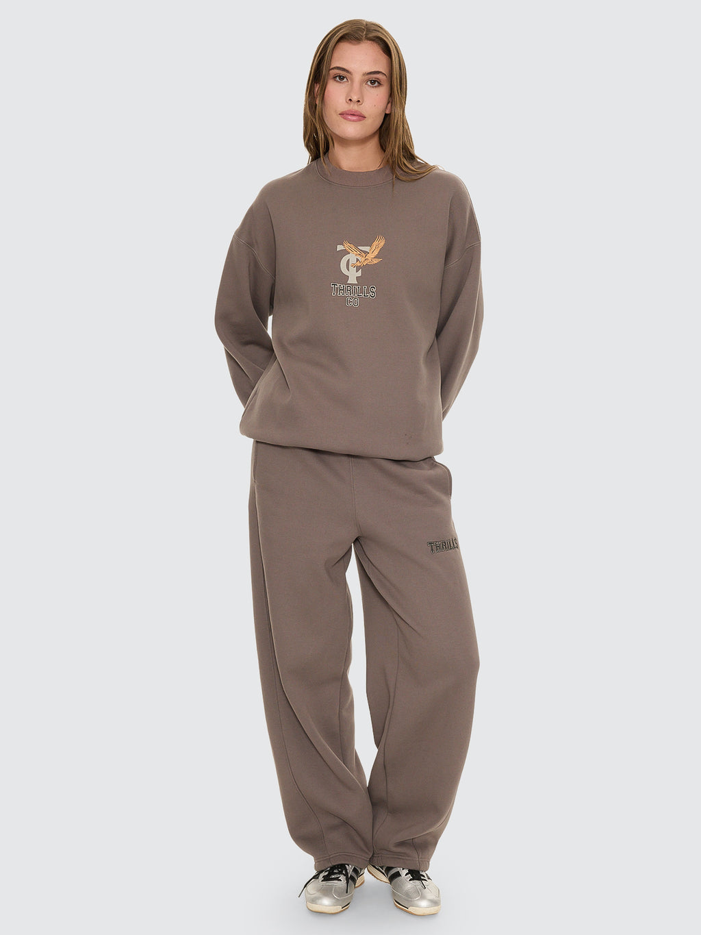 Thrills Co Take It Easy Track Pant - Clay Smoke in Clay Smoke