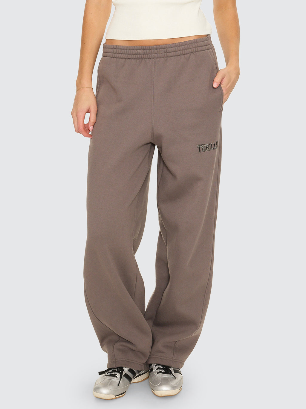 Thrills Co Take It Easy Track Pant - Clay Smoke in Clay Smoke