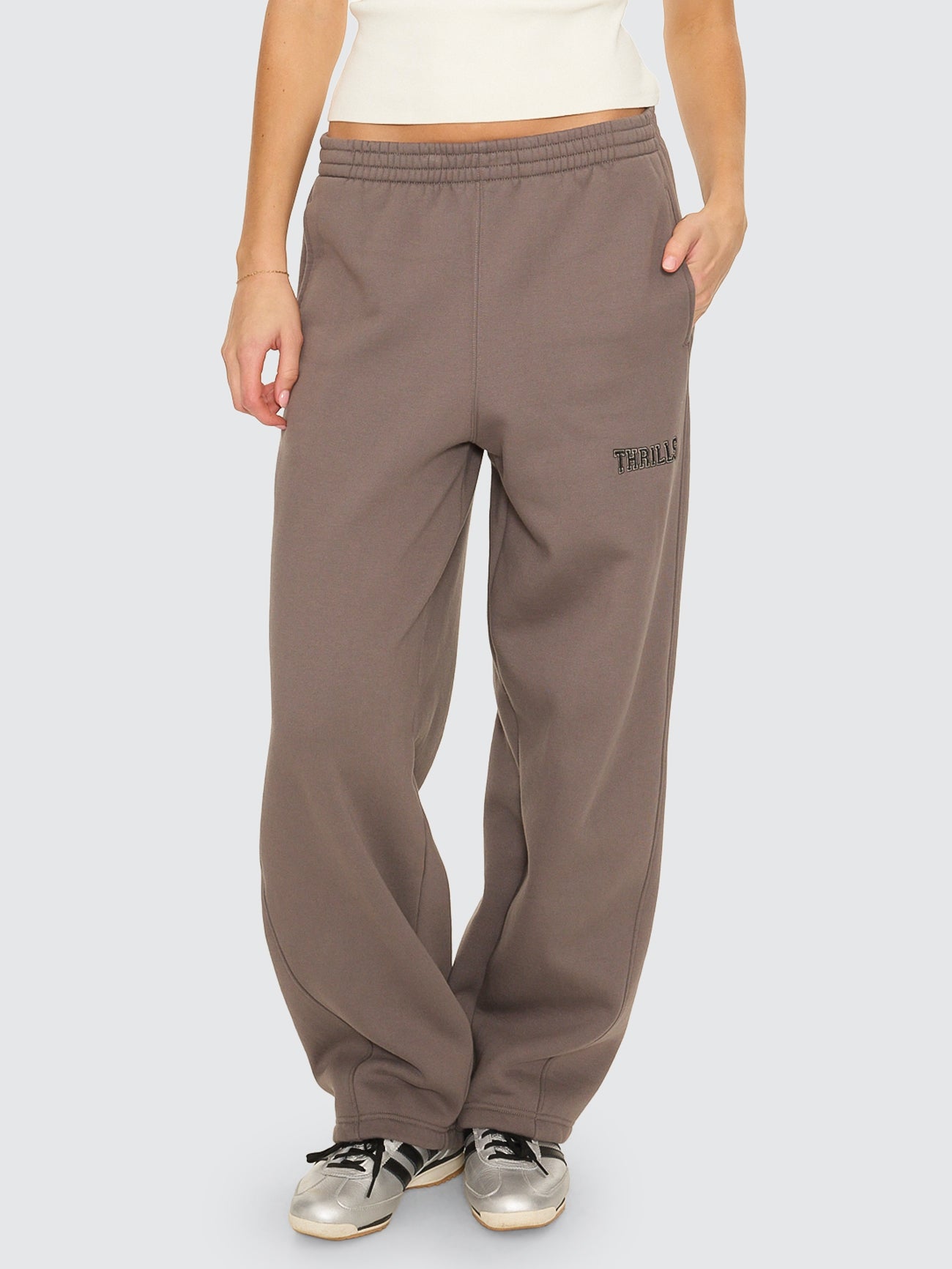 Thrills Co Take It Easy Track Pant - Clay Smoke in Clay Smoke
