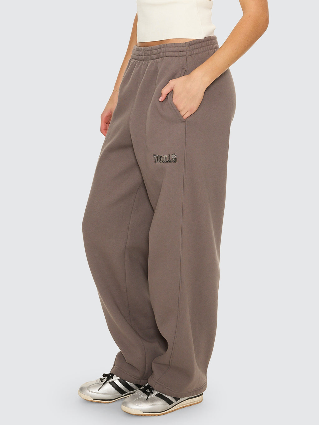 Thrills Co Take It Easy Track Pant - Clay Smoke in Clay Smoke