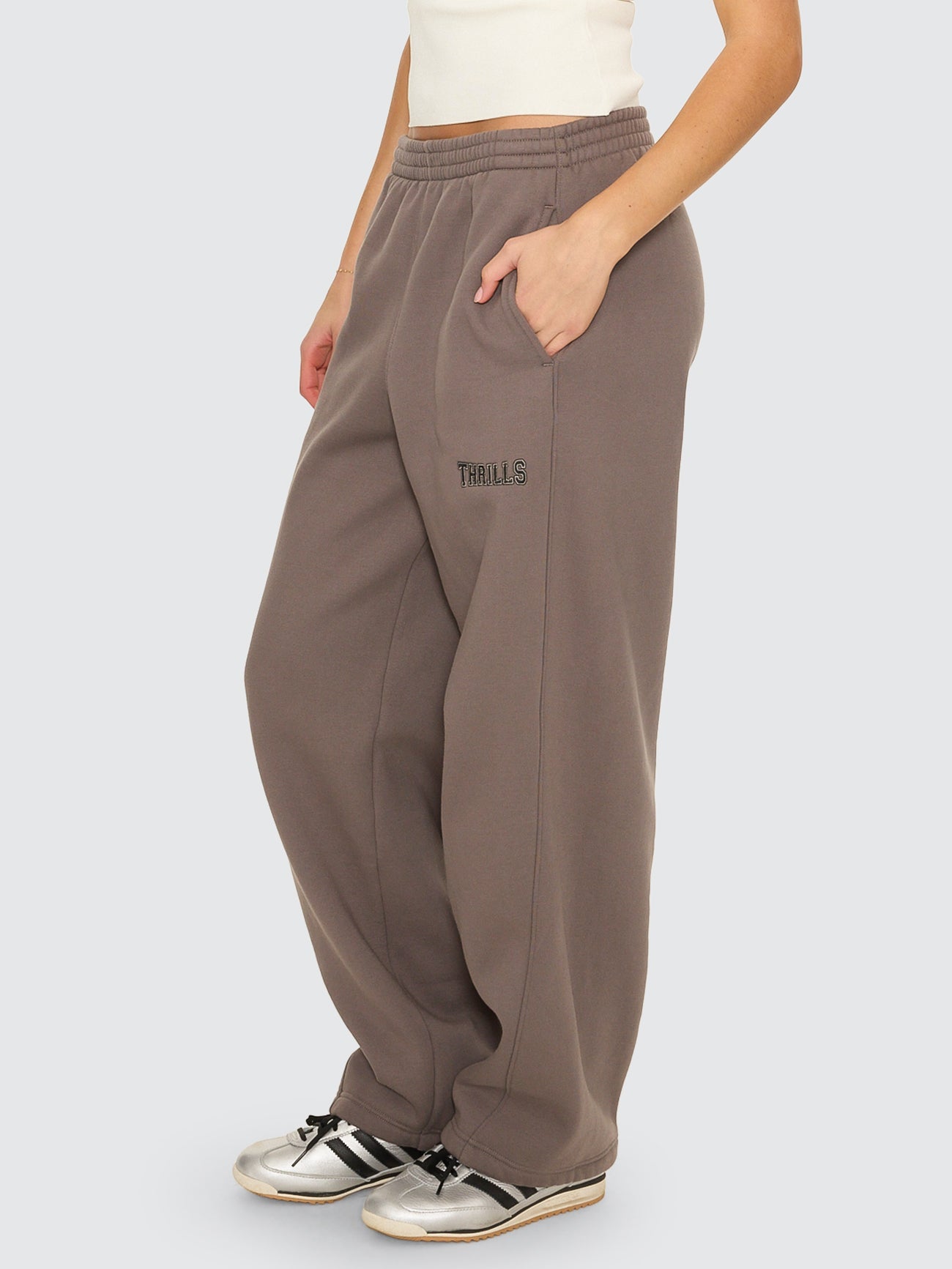 Thrills Co Take It Easy Track Pant - Clay Smoke in Clay Smoke
