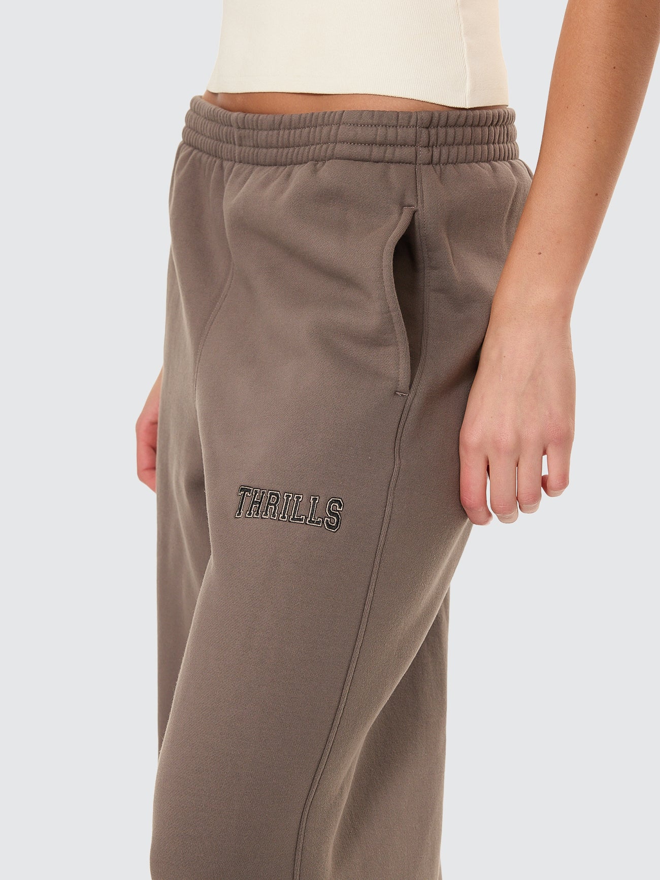 Thrills Co Take It Easy Track Pant - Clay Smoke in Clay Smoke