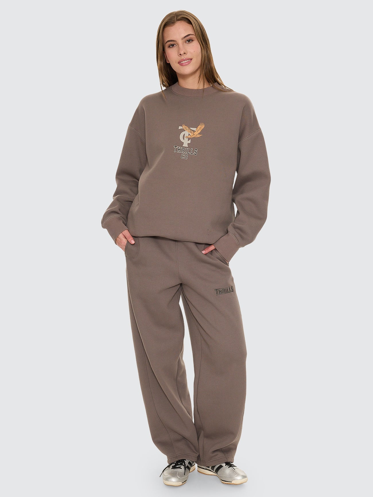 Thrills Co Take It Easy Track Pant - Clay Smoke in Clay Smoke