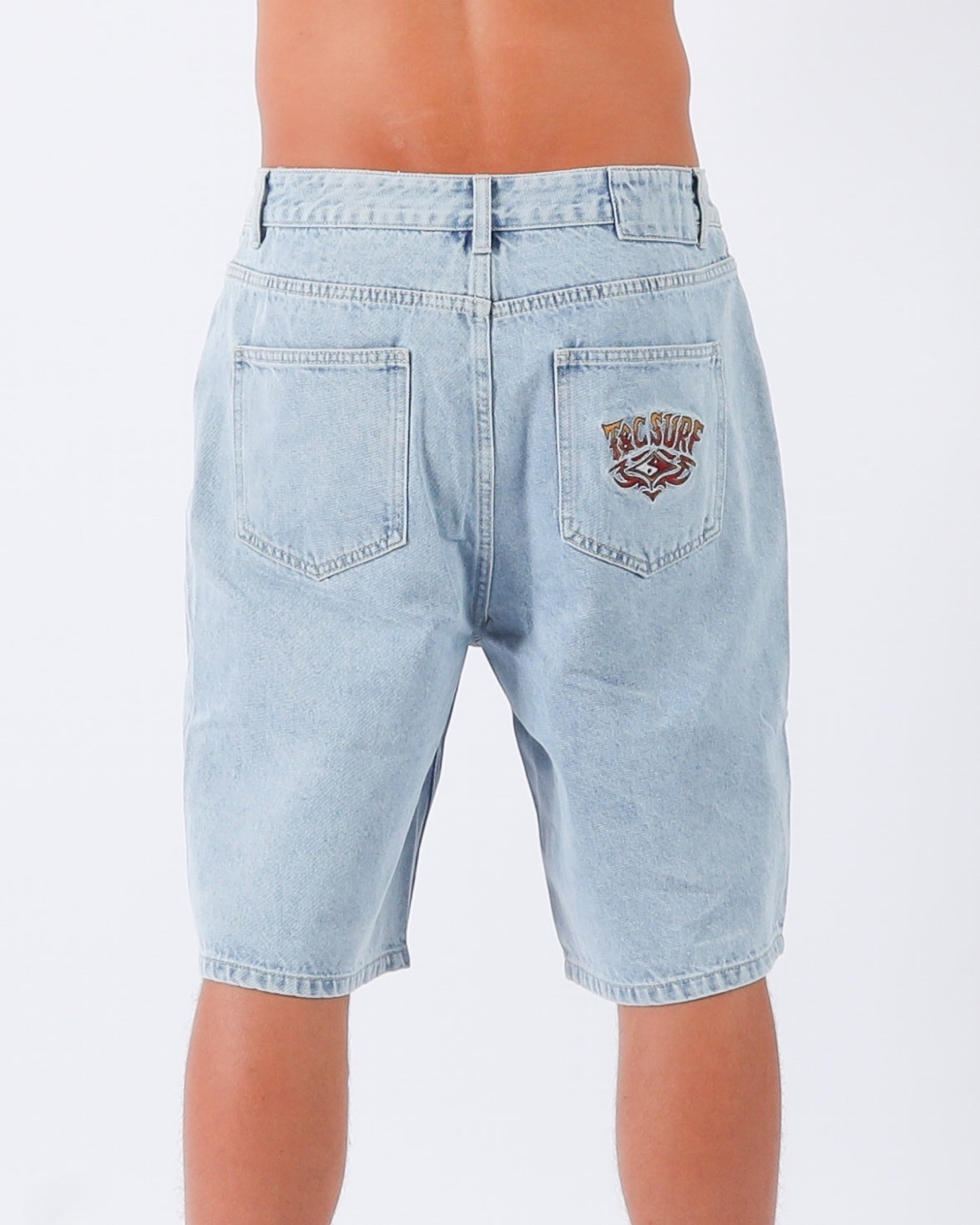Town & Country Surf Designs Thrift Denim Short in Bleached Blue
