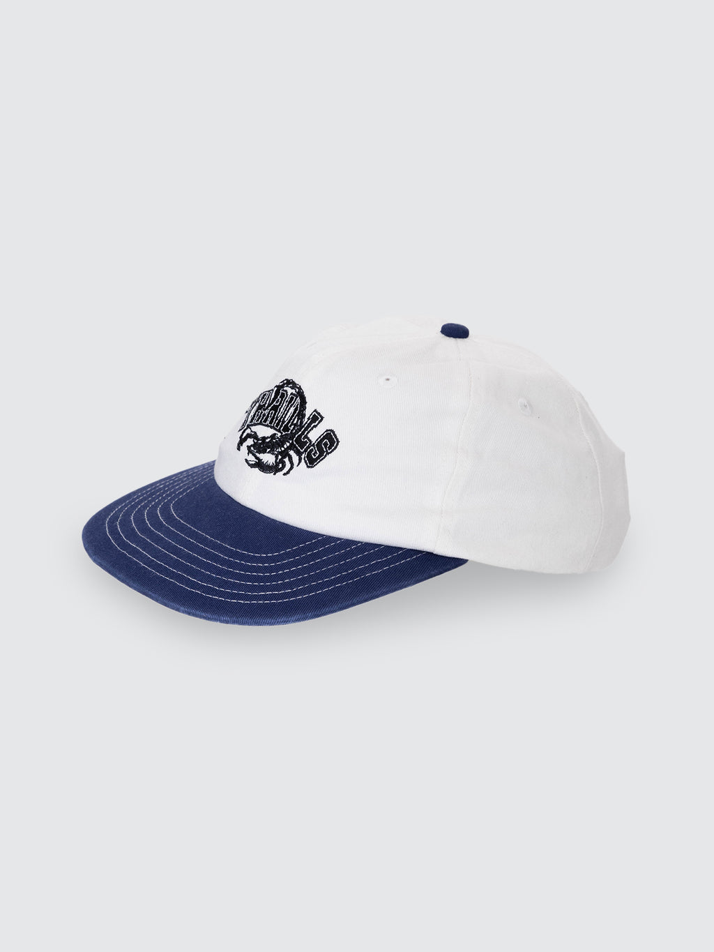 Thrills Co Thrill Of Victory 5 Panel Cap - Heritage White - Guradian Navy in Heritage White - Guradian Navy