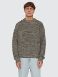 Thrills Co Thrills Union Box Crop Crew Knit - Carbon Marle in Carbon Marle