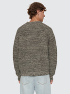 Thrills Co Thrills Union Box Crop Crew Knit - Carbon Marle in Carbon Marle