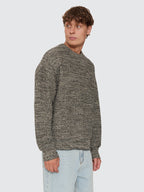 Thrills Co Thrills Union Box Crop Crew Knit - Carbon Marle in Carbon Marle