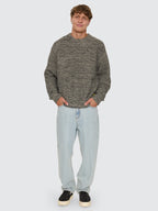 Thrills Co Thrills Union Box Crop Crew Knit - Carbon Marle in Carbon Marle