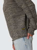 Thrills Co Thrills Union Box Crop Crew Knit - Carbon Marle in Carbon Marle