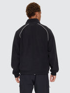 Thrills Co Tournament Of Roses Quarter Zip Polar Cropped Fleece - Washed Black in Washed Black
