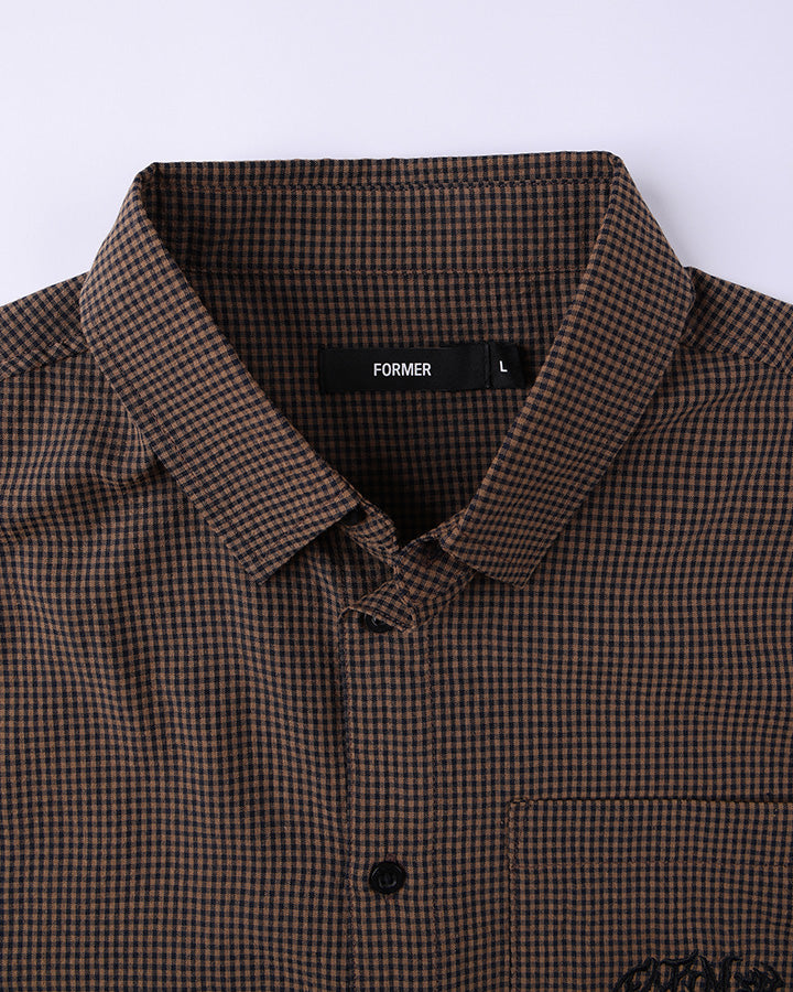 Former Vivian Check Ss Shirt in BROWN