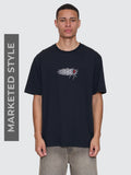 Thrills Co Web Of Deceit Oversize Fit Tee - Washed Black in Washed Black